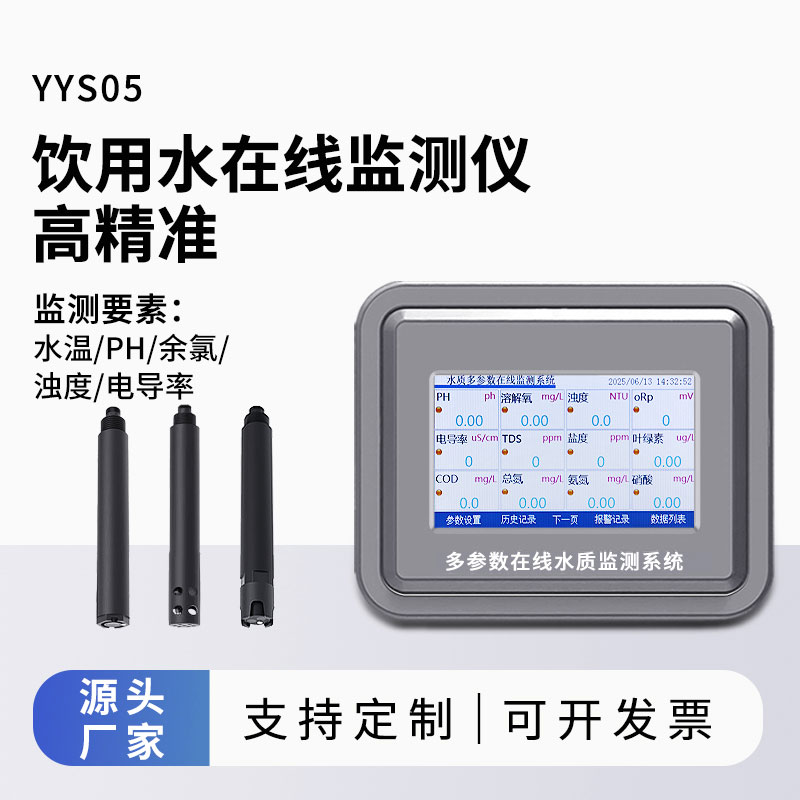 飲用水水質監測參數(水溫、ph、余氯、濁度、電導率)